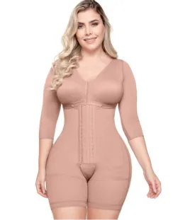 103BF SONRYSE  Full Shapewear  with Sleeves, Built-In Bra | Mid thigh, Powernet