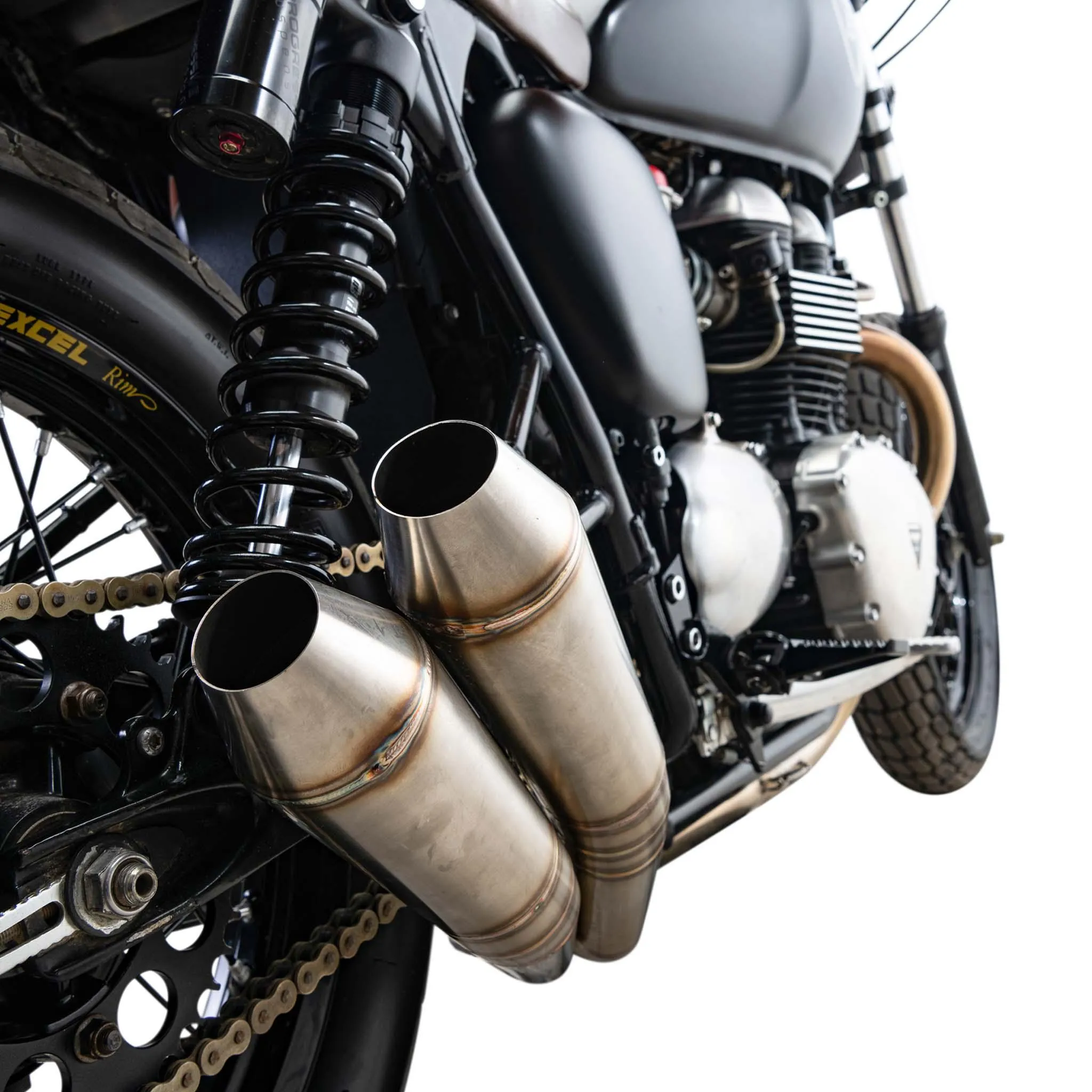 2-2 Tracker Exhaust for Triumph Bonneville & T100 / Scrambler 900 / Thruxton 900
