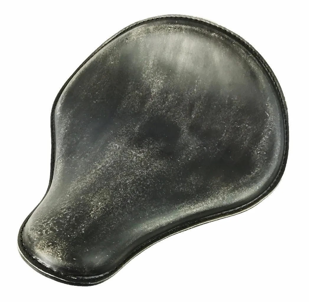 2017-2024 Triumph Bonneville Bobber 13x15" Black Distressed Leather Solo Saddle