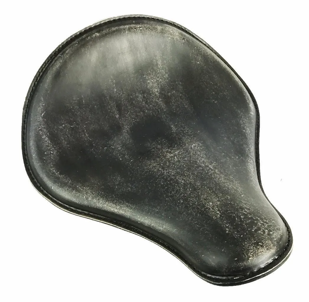 2017-2024 Triumph Bonneville Bobber 13x15" Black Distressed Leather Solo Saddle