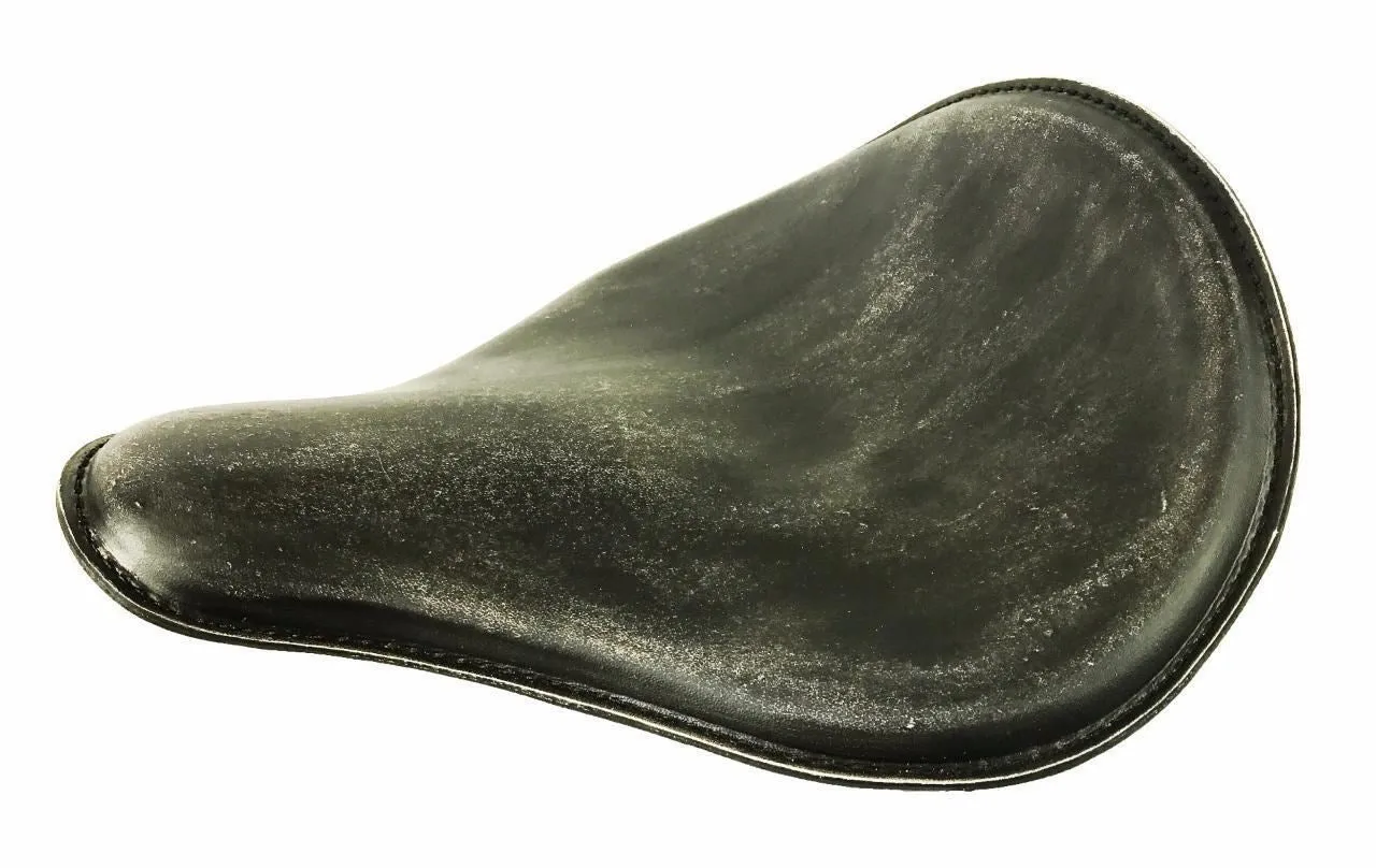 2017-2024 Triumph Bonneville Bobber 13x15" Black Distressed Leather Solo Saddle