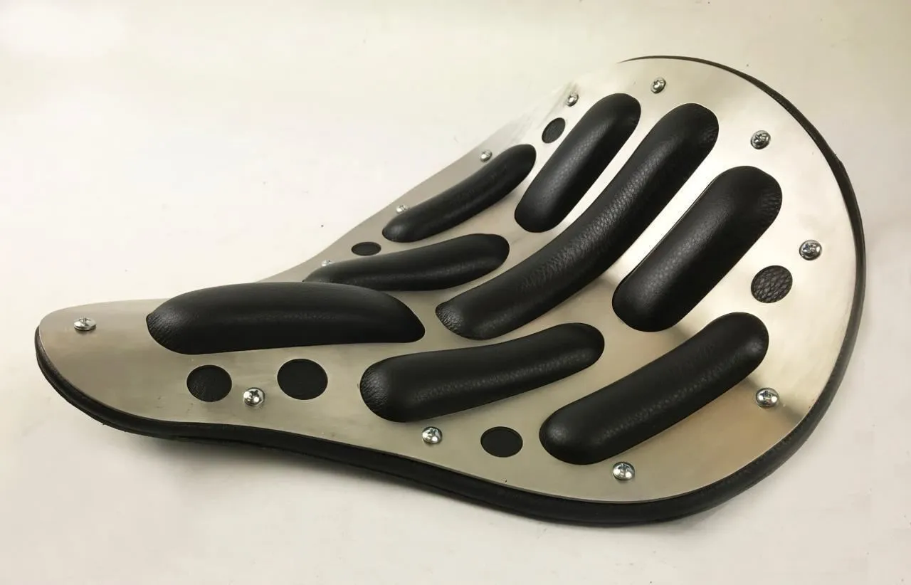 2017-2024 Triumph Bonneville Bobber Seat 13x15 Easy Rider Stainless Steel Black