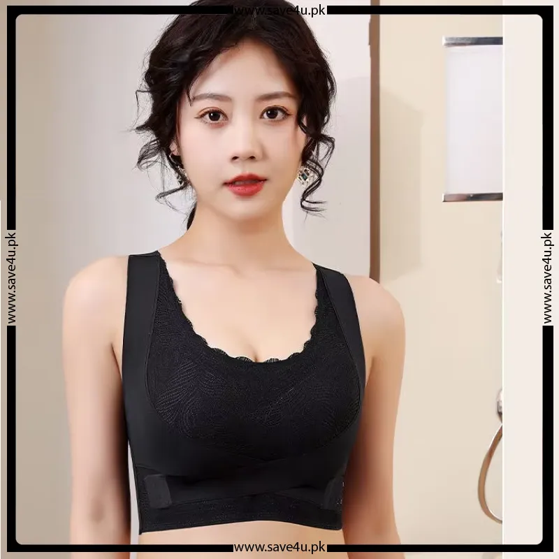 Adjustable Front Belt Padded Comfy Bra