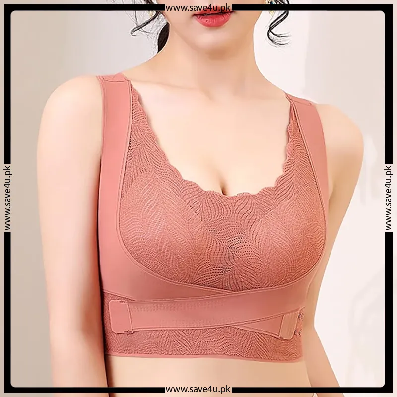 Adjustable Front Belt Padded Comfy Bra