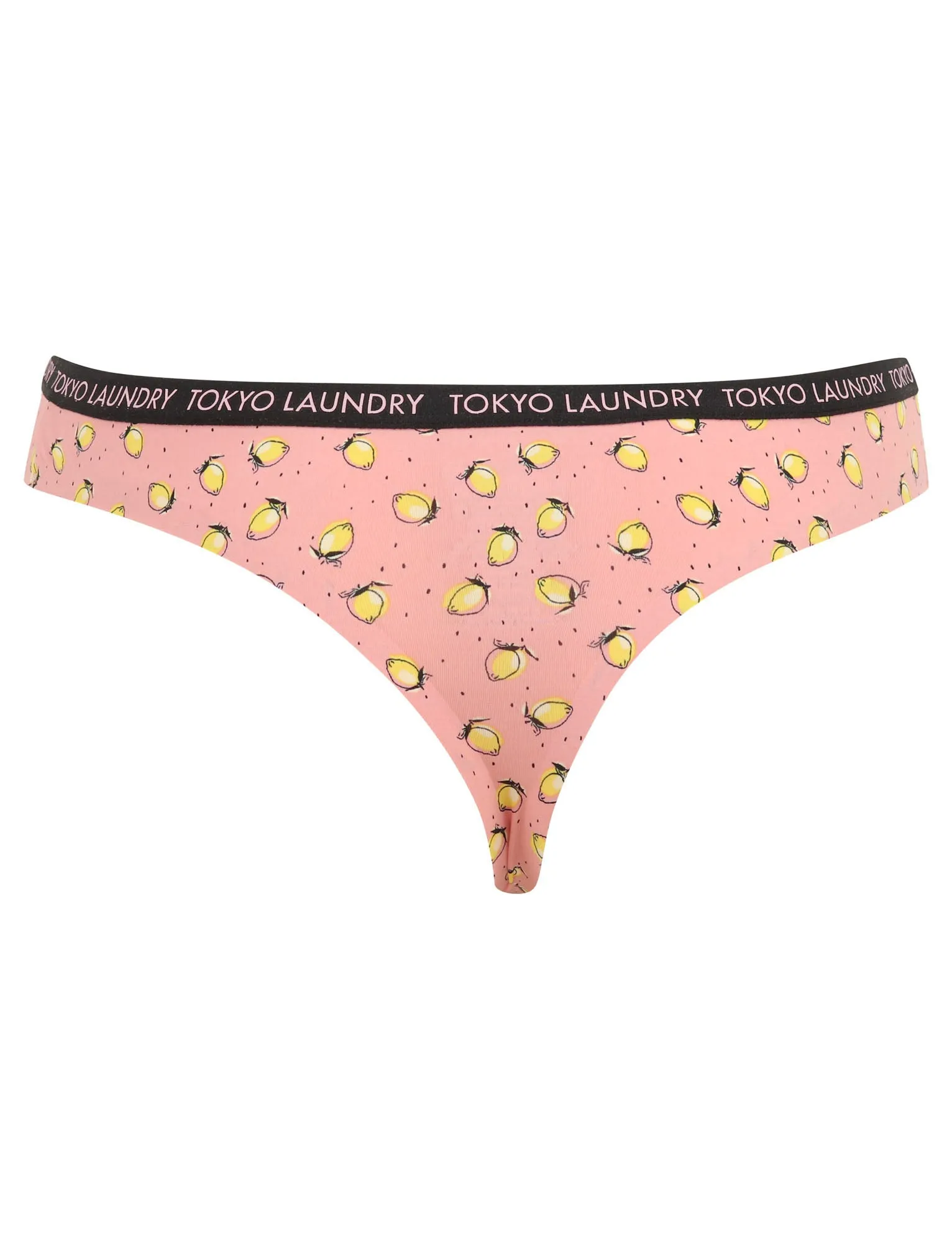 Alcora (3 Pack) No VPL Seam Free Assorted Thongs in Silver Pink / Jet Black / Silver Pink - Tokyo Laundry