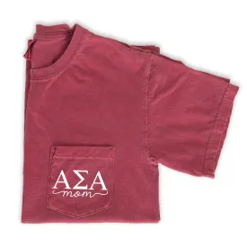 Alpha Sigma Alpha Mom Shirt - Crimson