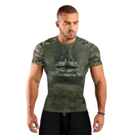Army Camo Men's Short Sleeve Rash Guard