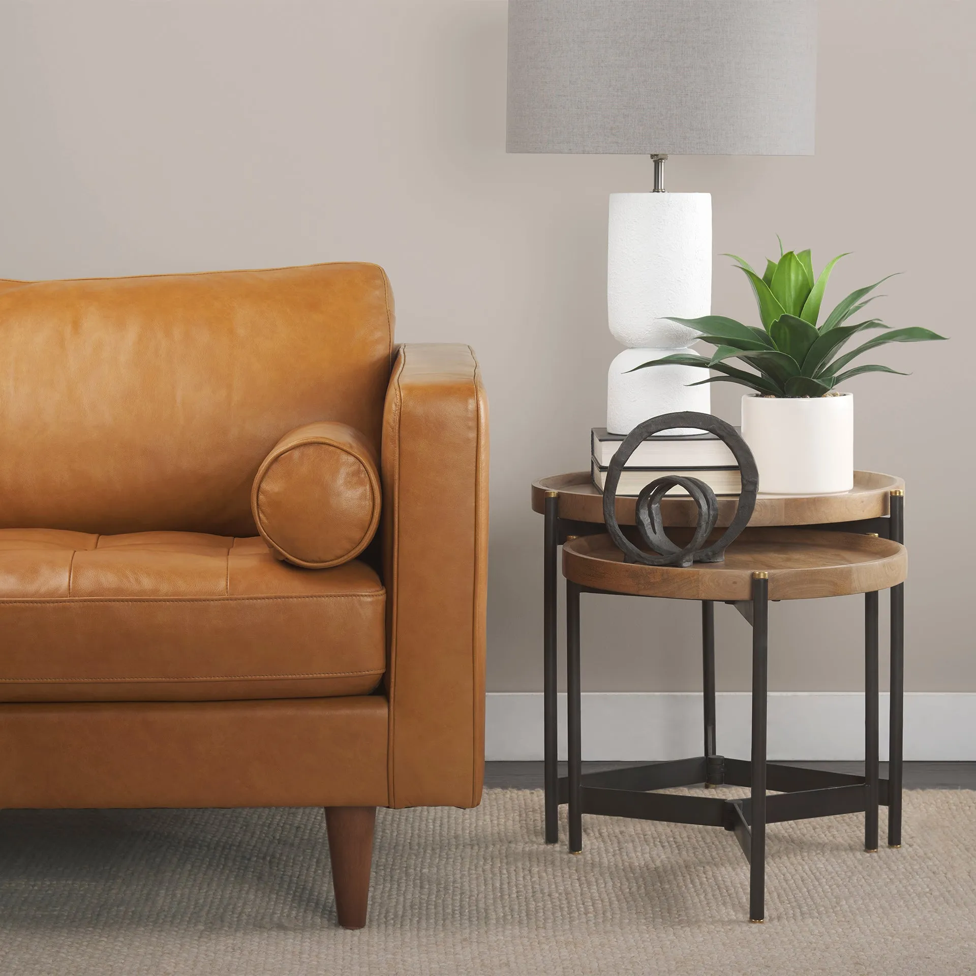 Arne Sofa in Tan Leather