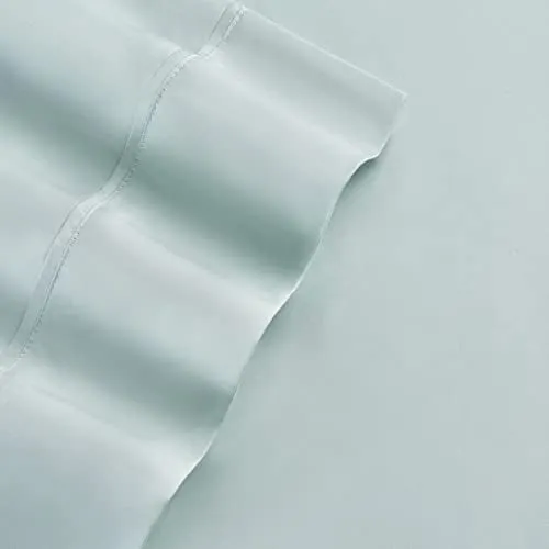 Aston & Arden Tencel Sheets Set - Eco-Friendly Eucalyptus, Ultra Soft, Silky & Cool, Breathable, Sustainable Sourced, 4-Piece Bed Sheet Sets with Pillowcases, Queen, Sky Blue
