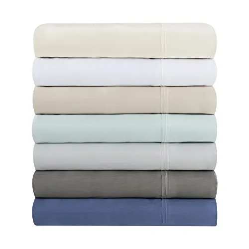 Aston & Arden Tencel Sheets Set - Eco-Friendly Eucalyptus, Ultra Soft, Silky & Cool, Breathable, Sustainable Sourced, 4-Piece Bed Sheet Sets with Pillowcases, Queen, Sky Blue