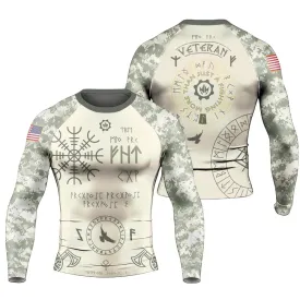 BattleFitGear Army Veteran Viking Men's Long Sleeve Rash Guard