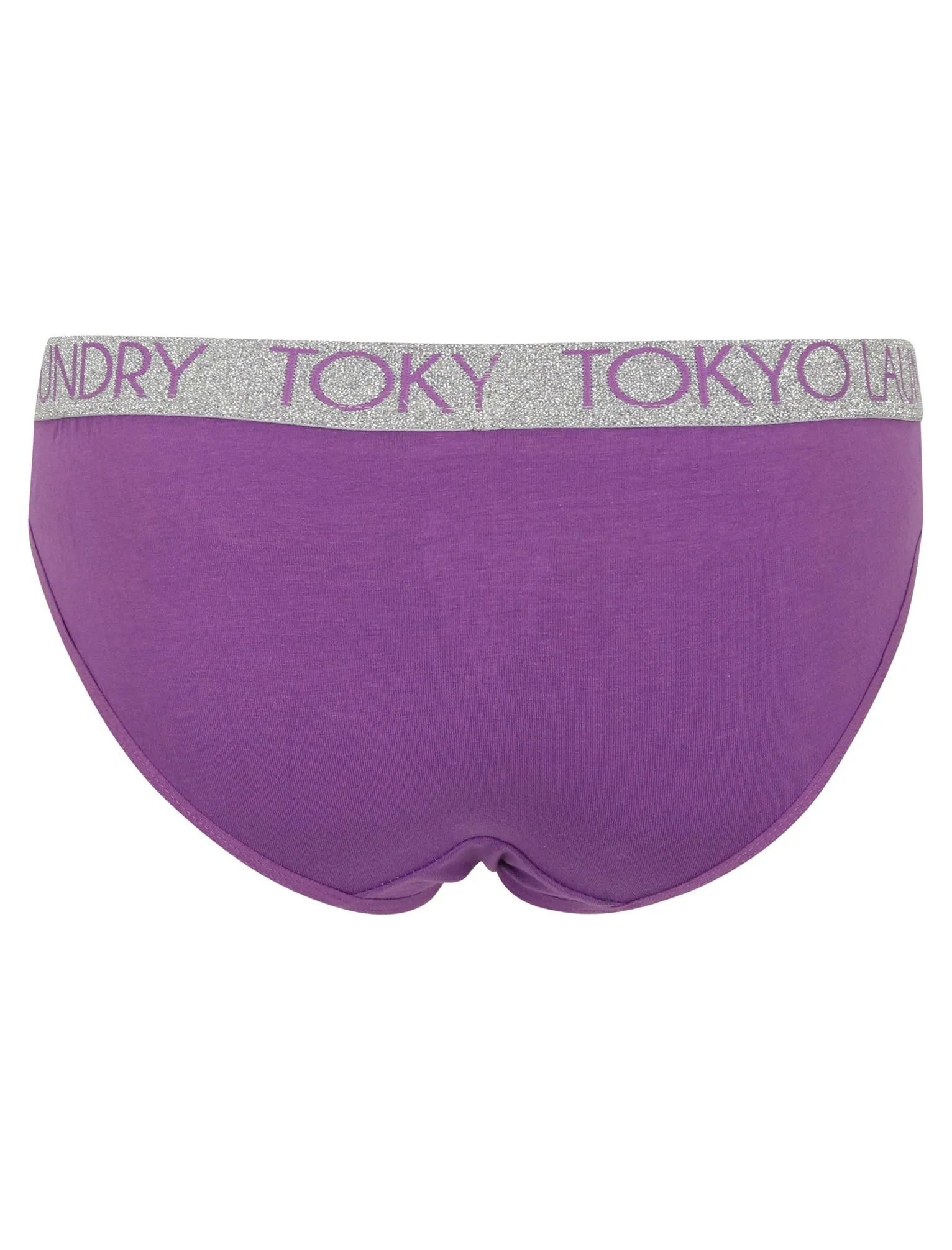 Bell (5 Pack) Assorted Briefs In Black / Rouge Red / Dewberry / Sapphire / Palace Blue - Tokyo Laundry