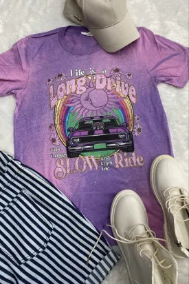 BL LIFE IS A LONG RIDE - BLEACHED PURPLE