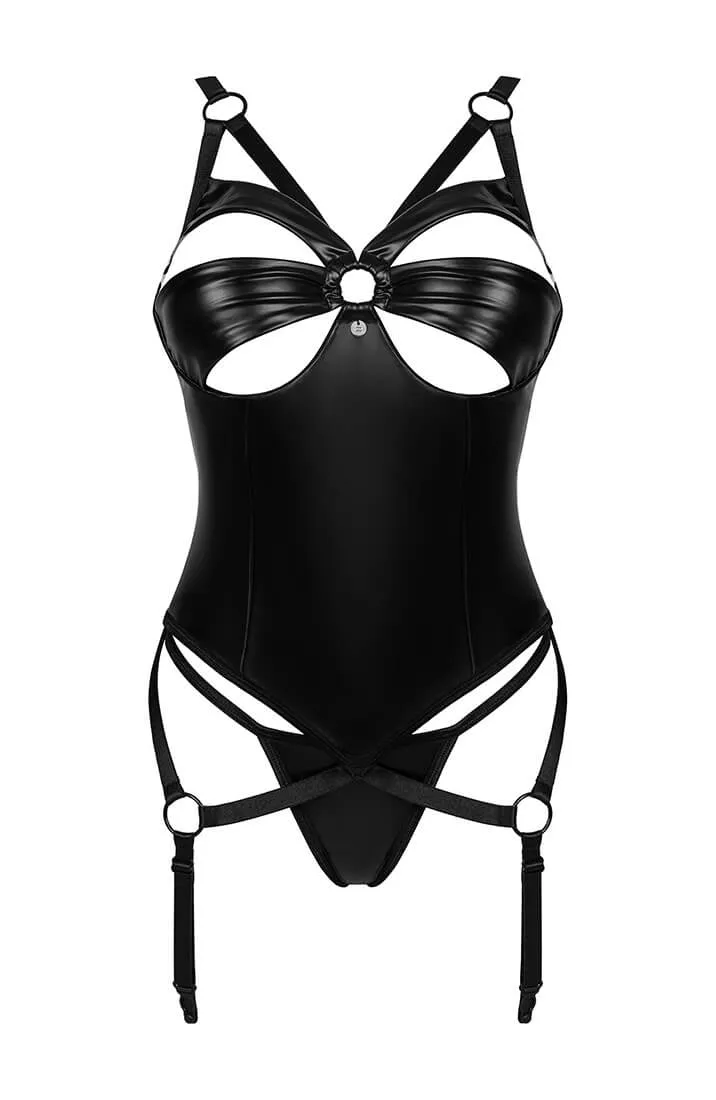 Black cut-out bustier set - Let the Coaxing Begin