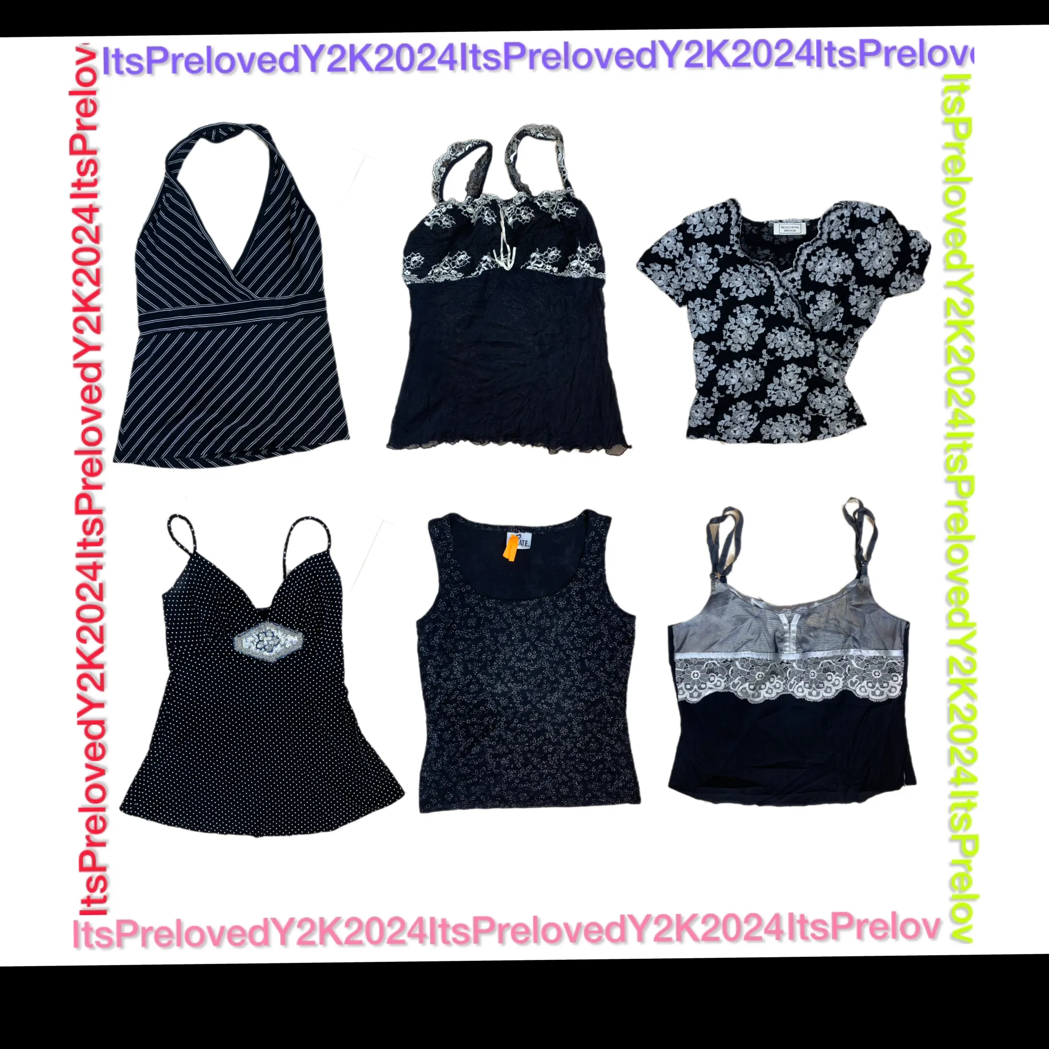 “Black never goes wrong” Y2k Monochrome Tops(RX-506)