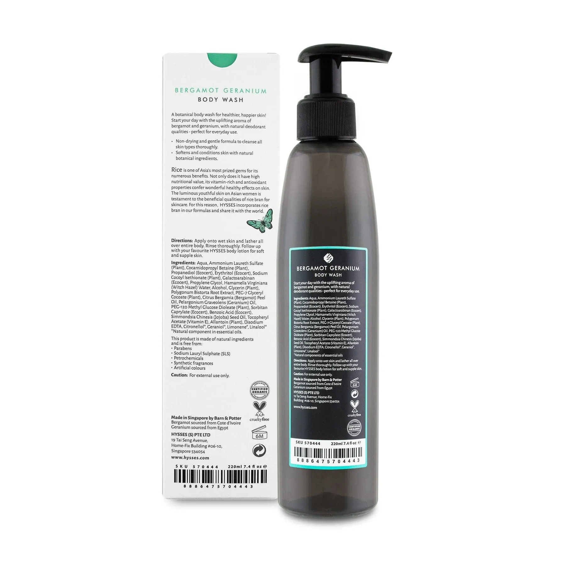 Body Wash Bergamot Geranium, 220ml