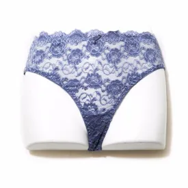 Bridal Purple Net Lace Cotton Panty