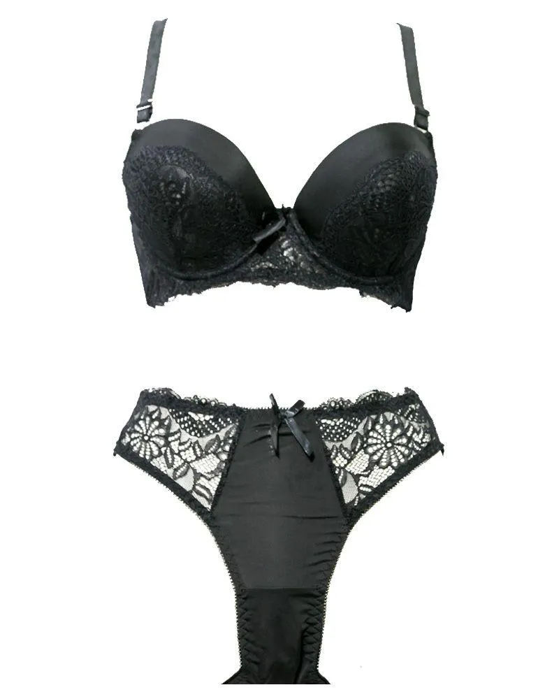 Bridal Pushup Plus Size Bra Panty Sets - Single Padded Underwired Bra Panty Sets - BS1001