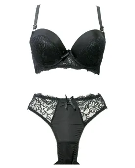 Bridal Pushup Plus Size Bra Panty Sets - Single Padded Underwired Bra Panty Sets - BS1001