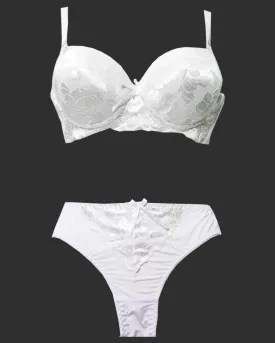 Bridal Pushup Plus Size Bra Panty Sets - Single Padded Underwired Bra Panty Sets - BS2002