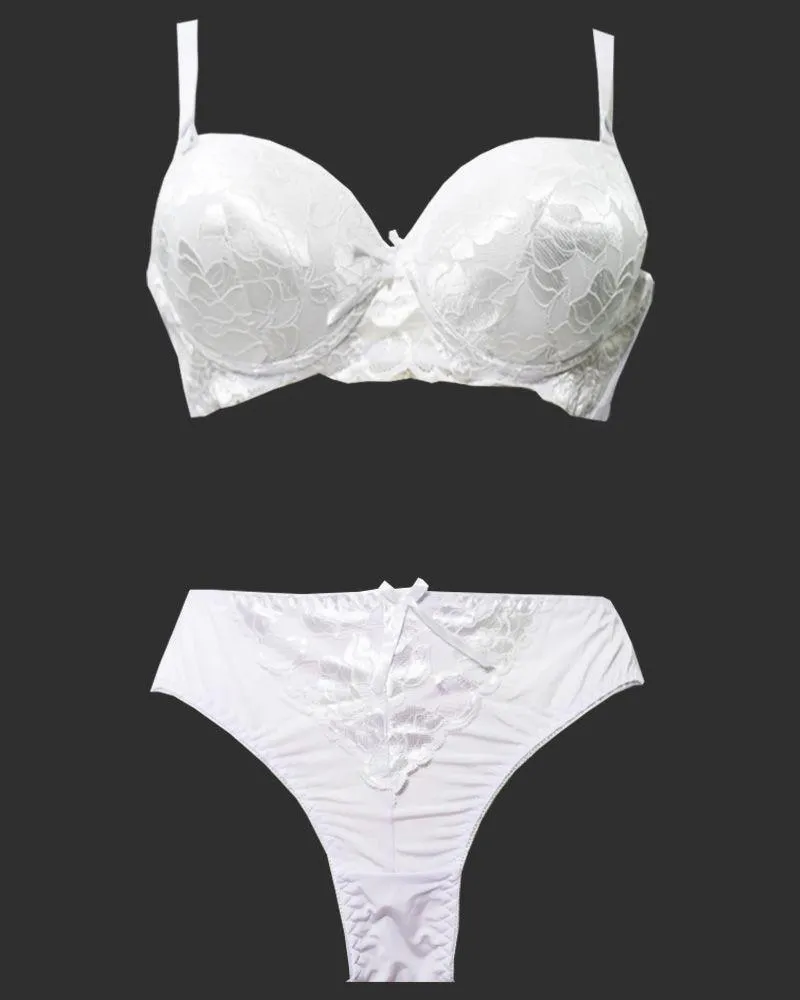 Bridal Pushup Plus Size Bra Panty Sets - Single Padded Underwired Bra Panty Sets - BS2002
