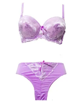 Bridal Pushup Plus Size Bra Panty Sets - Single Padded Underwired Bra Panty Sets - BS2003