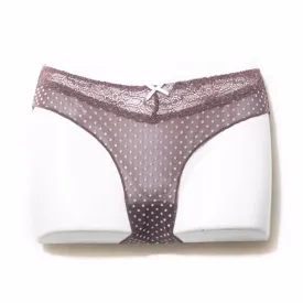 Brown Lace Cotton Panty