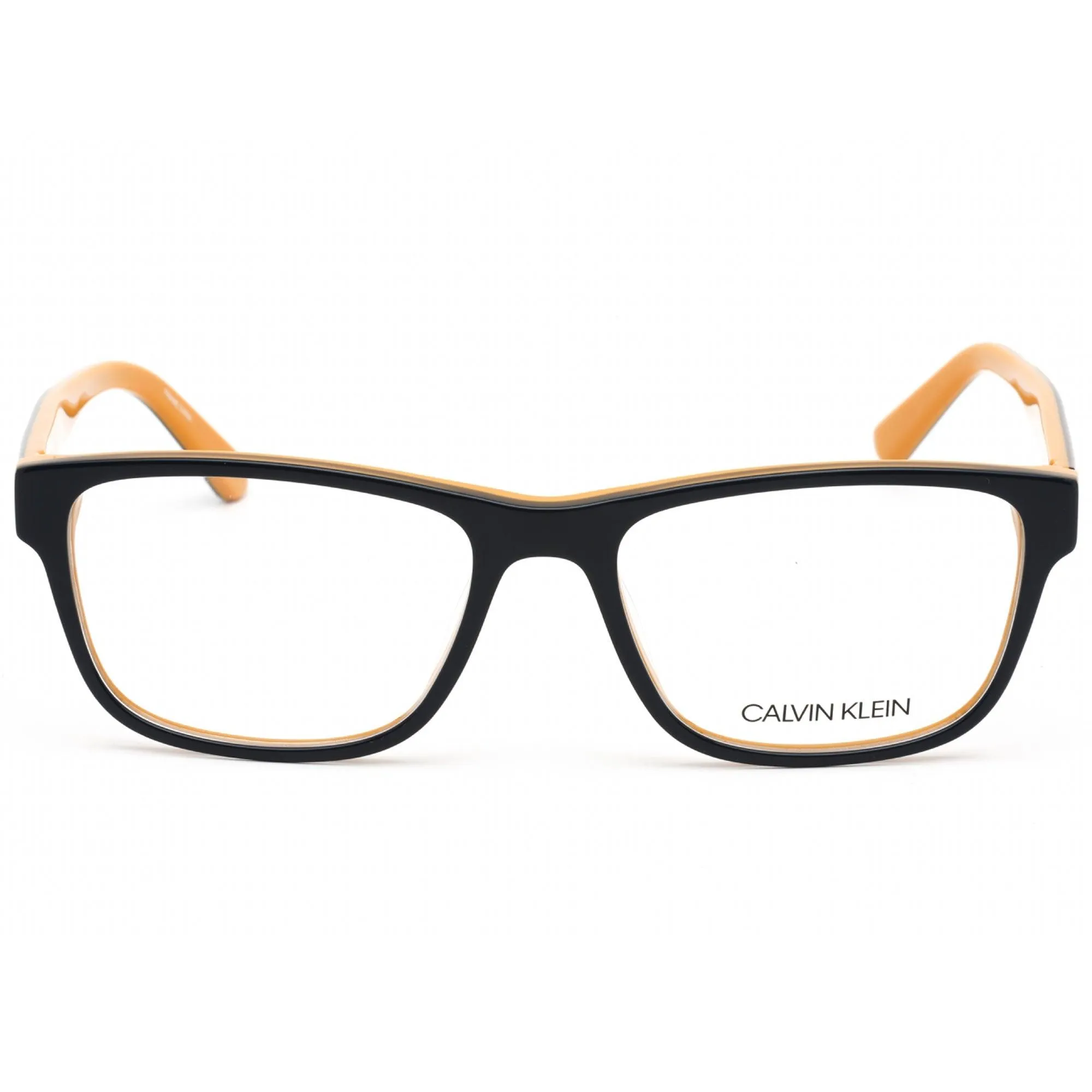 Calvin Klein Men's Eyeglasses - Navy/Maize Full Rim Frame Clear Lens | CK18540 415