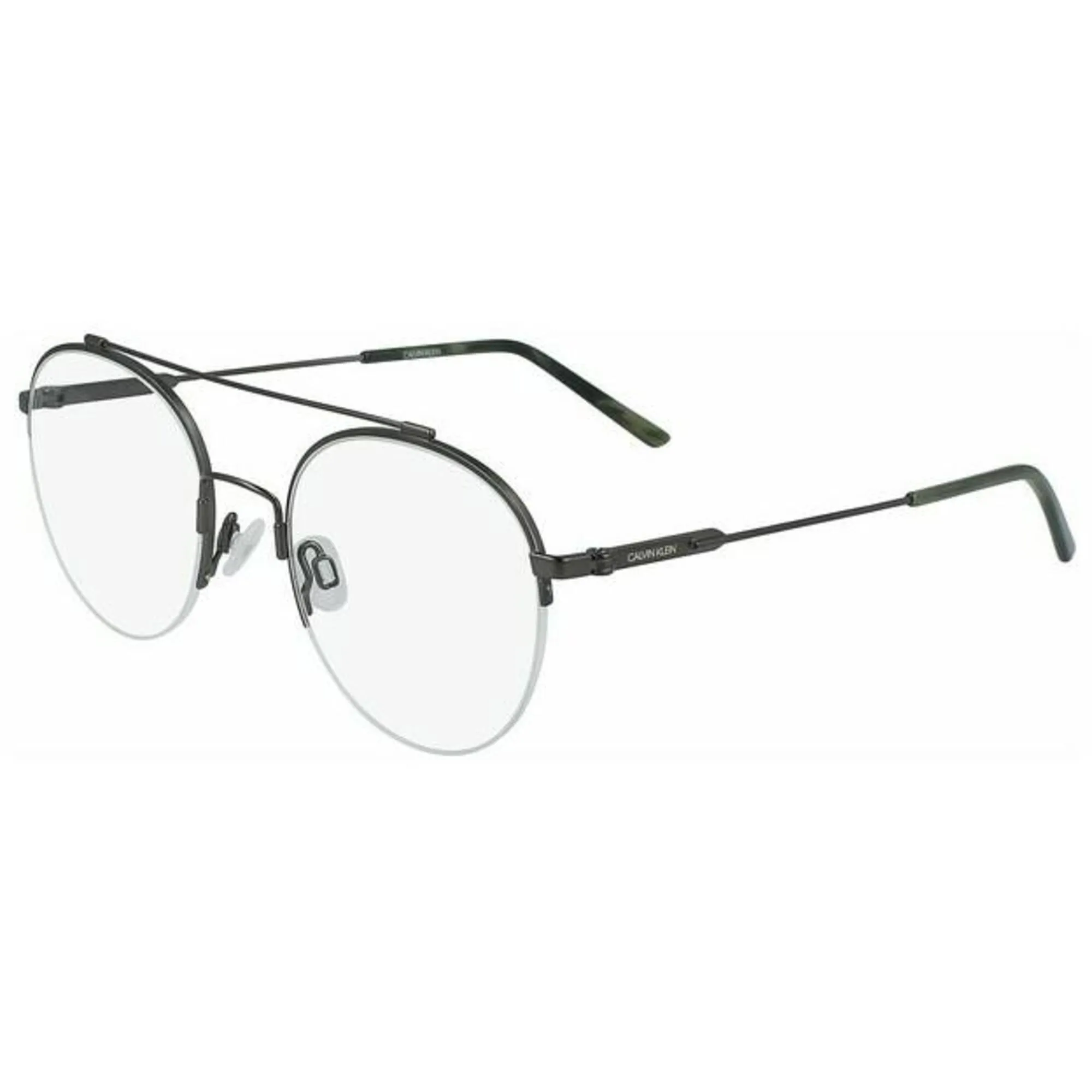 Calvin Klein Men's Eyeglasses - Satin Gunmetal Round Frame | CALVIN KLEIN CK19144F 008