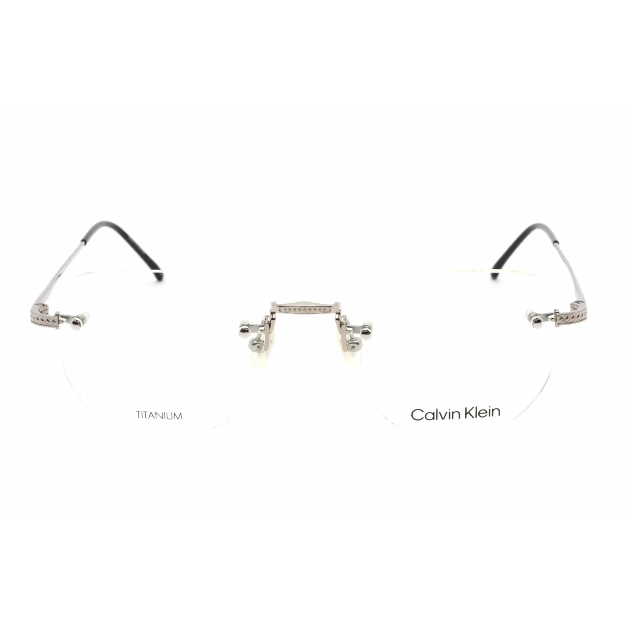 Calvin Klein Men's Eyeglasses - Silver Titanium Square Shape Frame | CK22112T 045