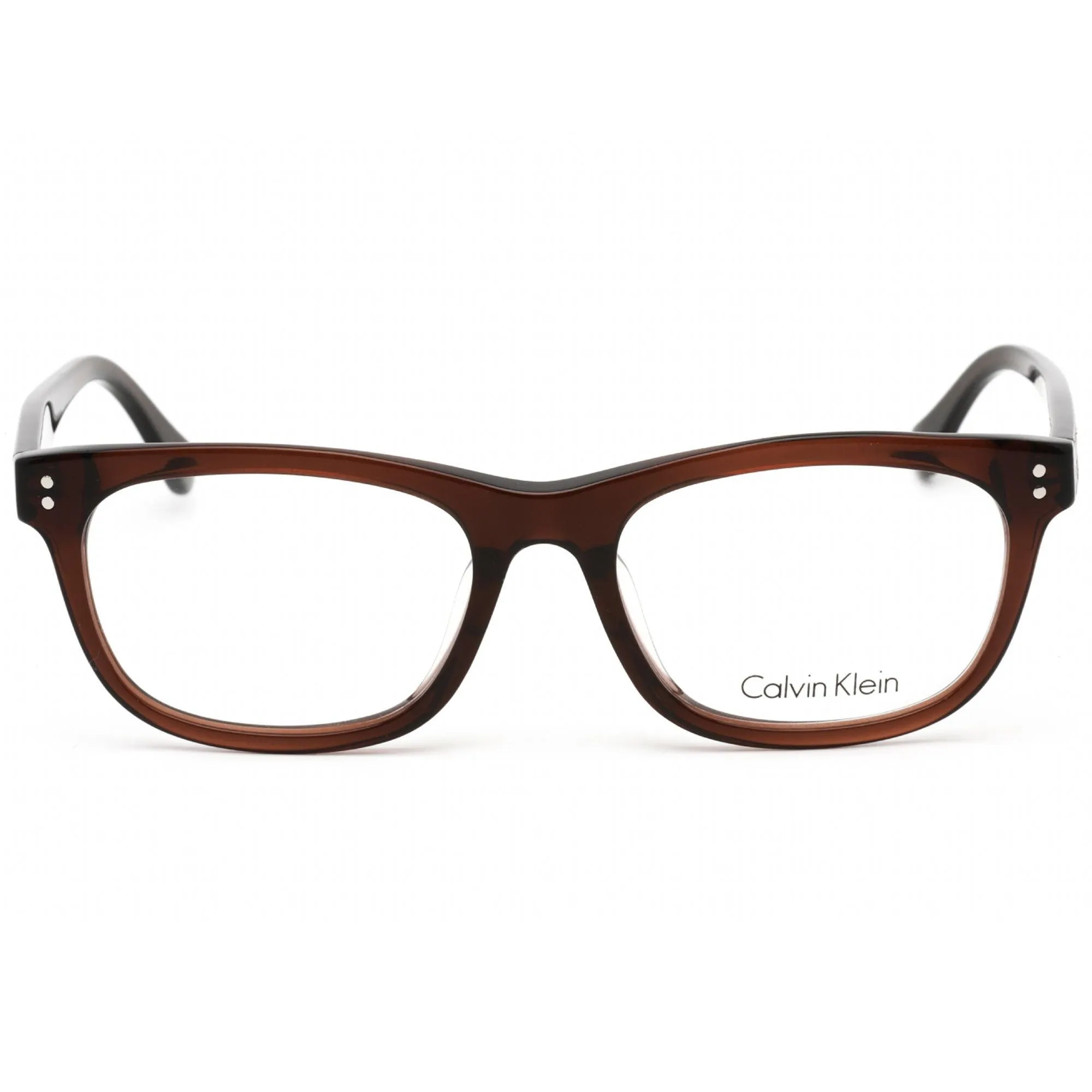 Calvin Klein Unisex Eyeglasses - Brown Plastic Full Rim Frame Clear Lens | CK5903A 201