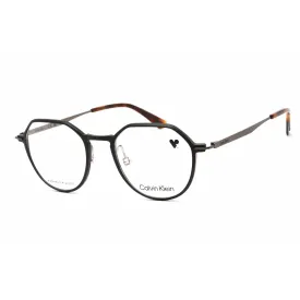 Calvin Klein Unisex Eyeglasses - Clear Demo Lens Black Metal Round Frame | CK22100 001