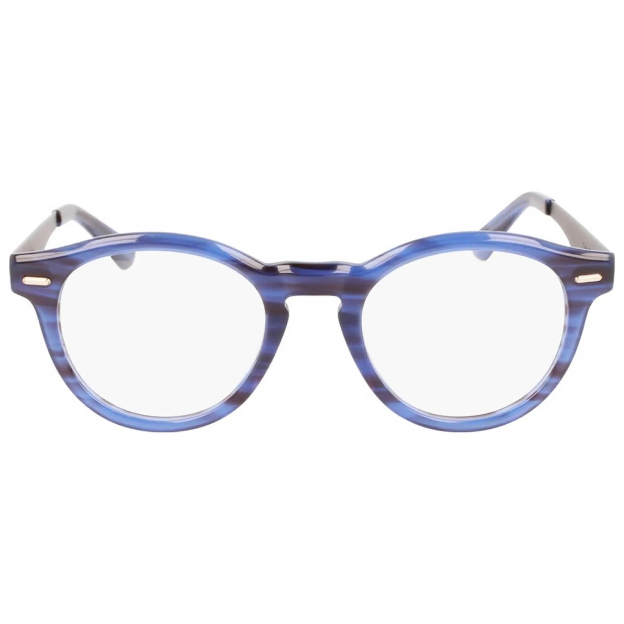 Calvin Klein Unisex Eyeglasses - Full Rim Blue/Black Round Shape Frame | CK21518 438