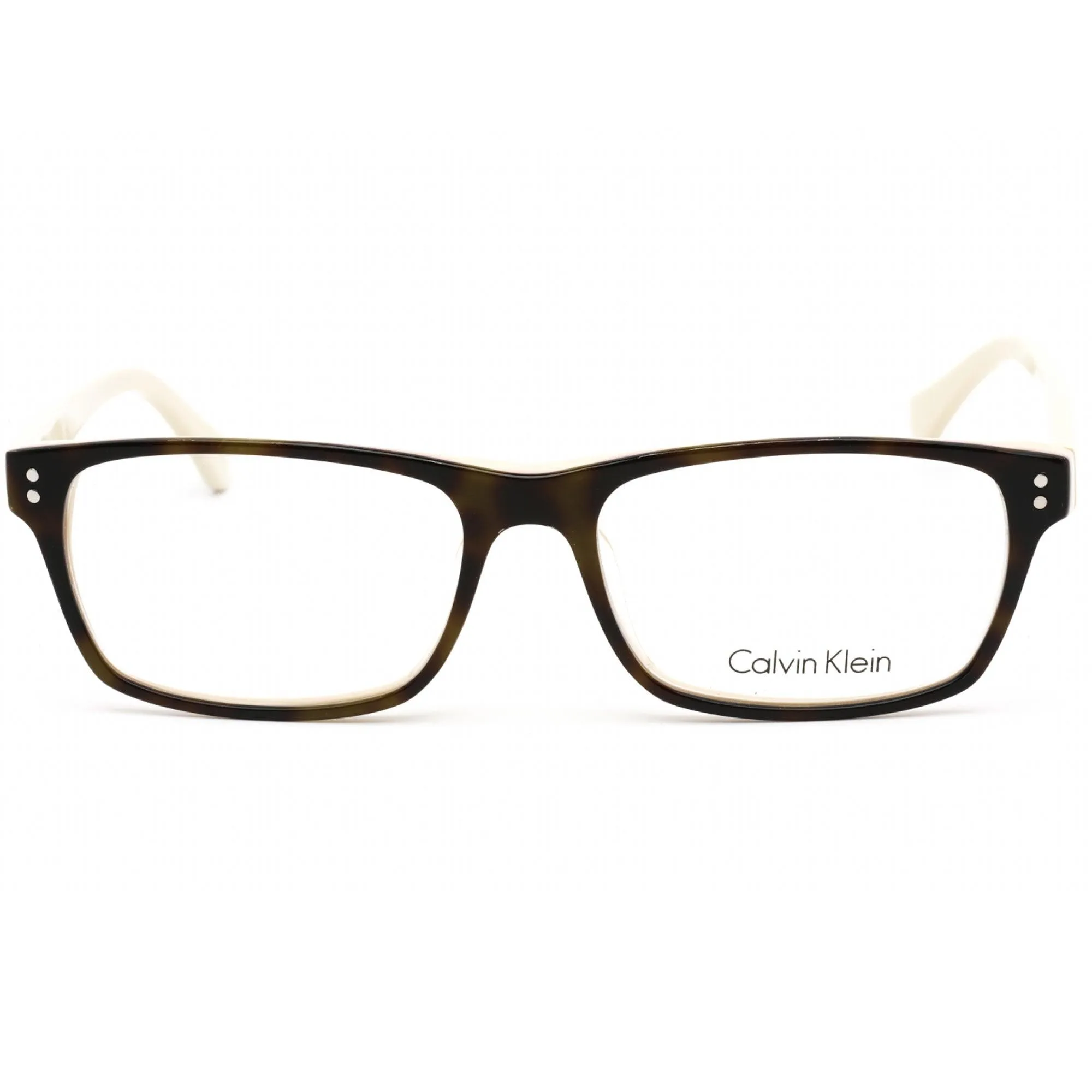 Calvin Klein Unisex Eyeglasses - Havana Beige Plastic Frame Clear Lens | CK5904A 206