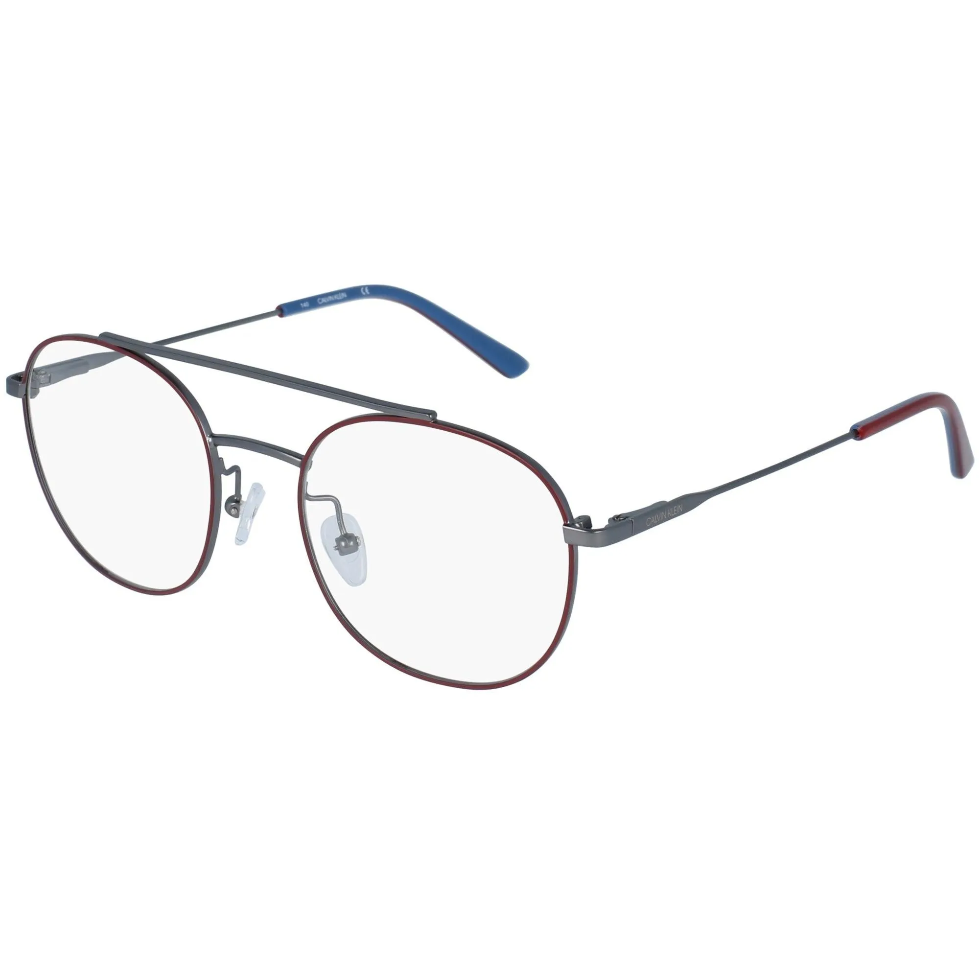 Calvin Klein Unisex Eyeglasses - Satin Oxblood Round Frame | CALVIN KLEIN CK18123 601