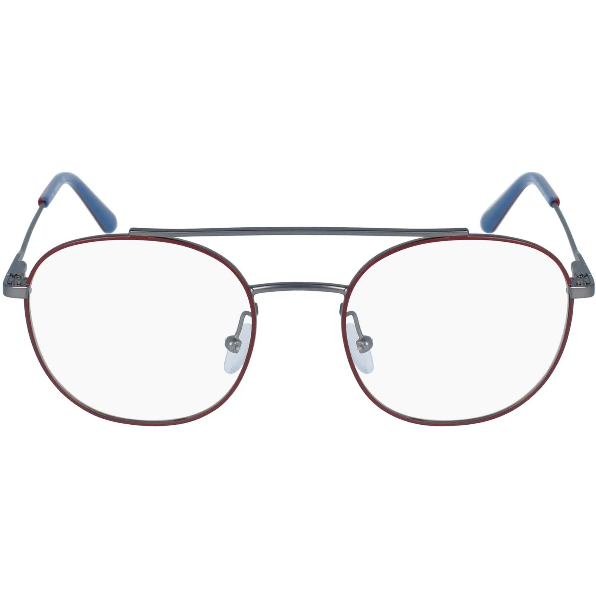 Calvin Klein Unisex Eyeglasses - Satin Oxblood Round Frame | CALVIN KLEIN CK18123 601