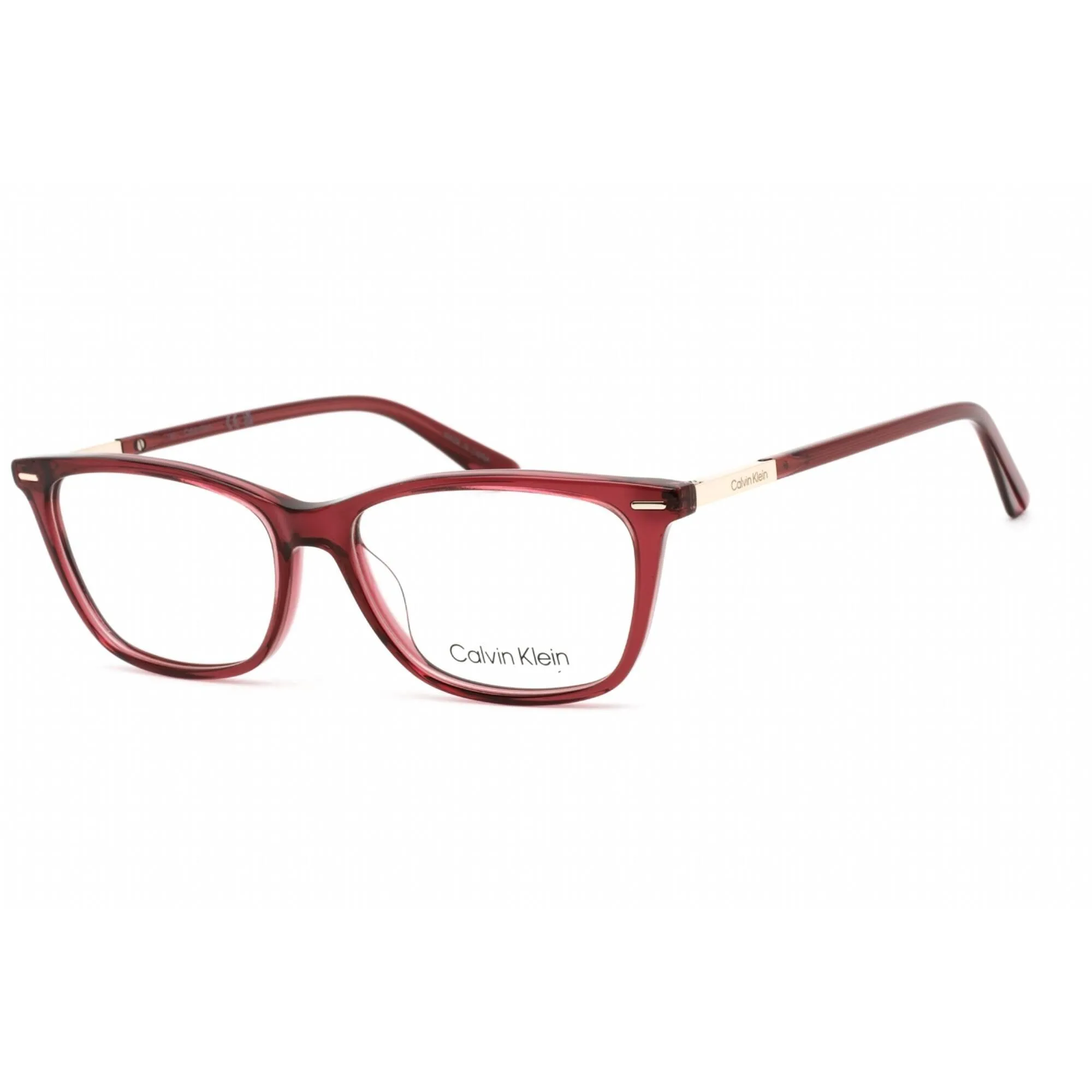 Calvin Klein Women's Eyeglasses - Burgundy Plastic Rectangular Frame | CK22506 605
