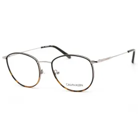 Calvin Klein Women's Eyeglasses - Dark Gunmetal Round Full Rim Metal | CK19117 008