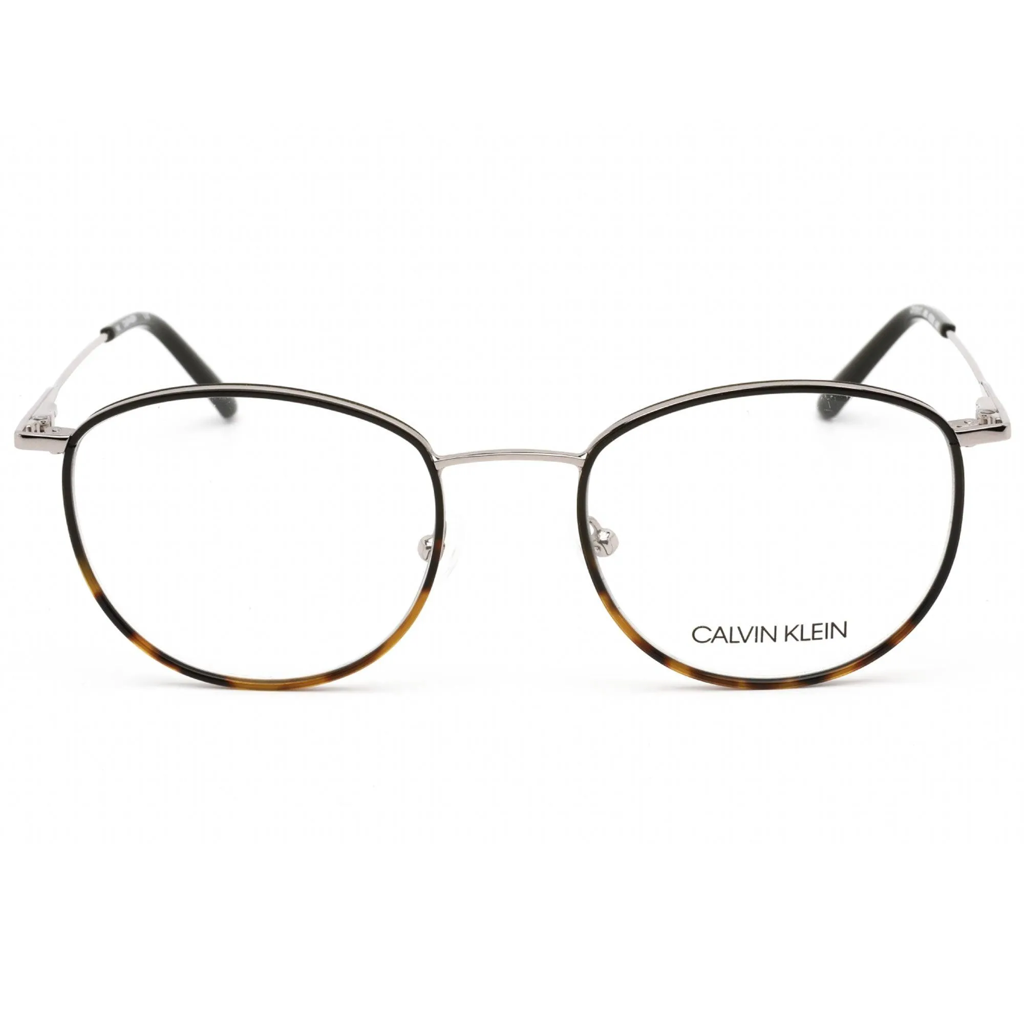 Calvin Klein Women's Eyeglasses - Dark Gunmetal Round Full Rim Metal | CK19117 008