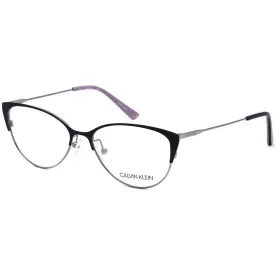 Calvin Klein Women's Eyeglasses - Satin Indigo Cat Eye Metal Full Rim | CK18120 408