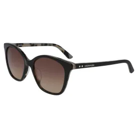Calvin Klein Women's Sunglasses - Brown/Cream Tortoise Full Rim Cat Eye | CK19505S 212