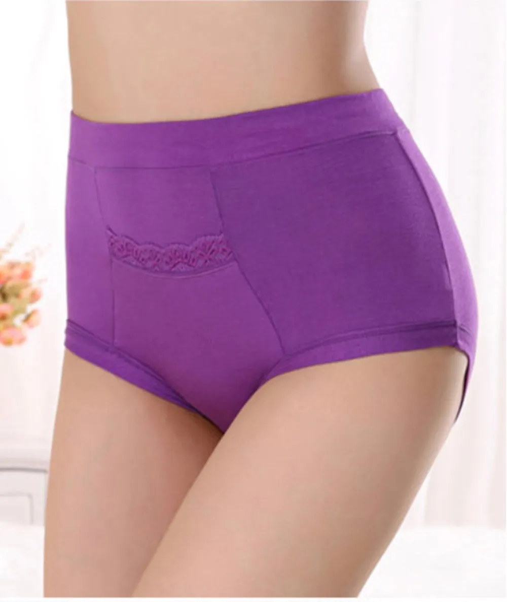 CODE RED Period Panties with Pocket Purple 2 XL