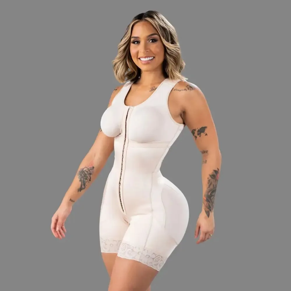 Compression Double Full Body Faja with Bra | Stage 2 Underbust Body Shapewear Bodysuit for Women