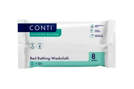 Conti® Maceratable Bed Bathing Washcloth - Lightly Fragranced - 8 Cloths