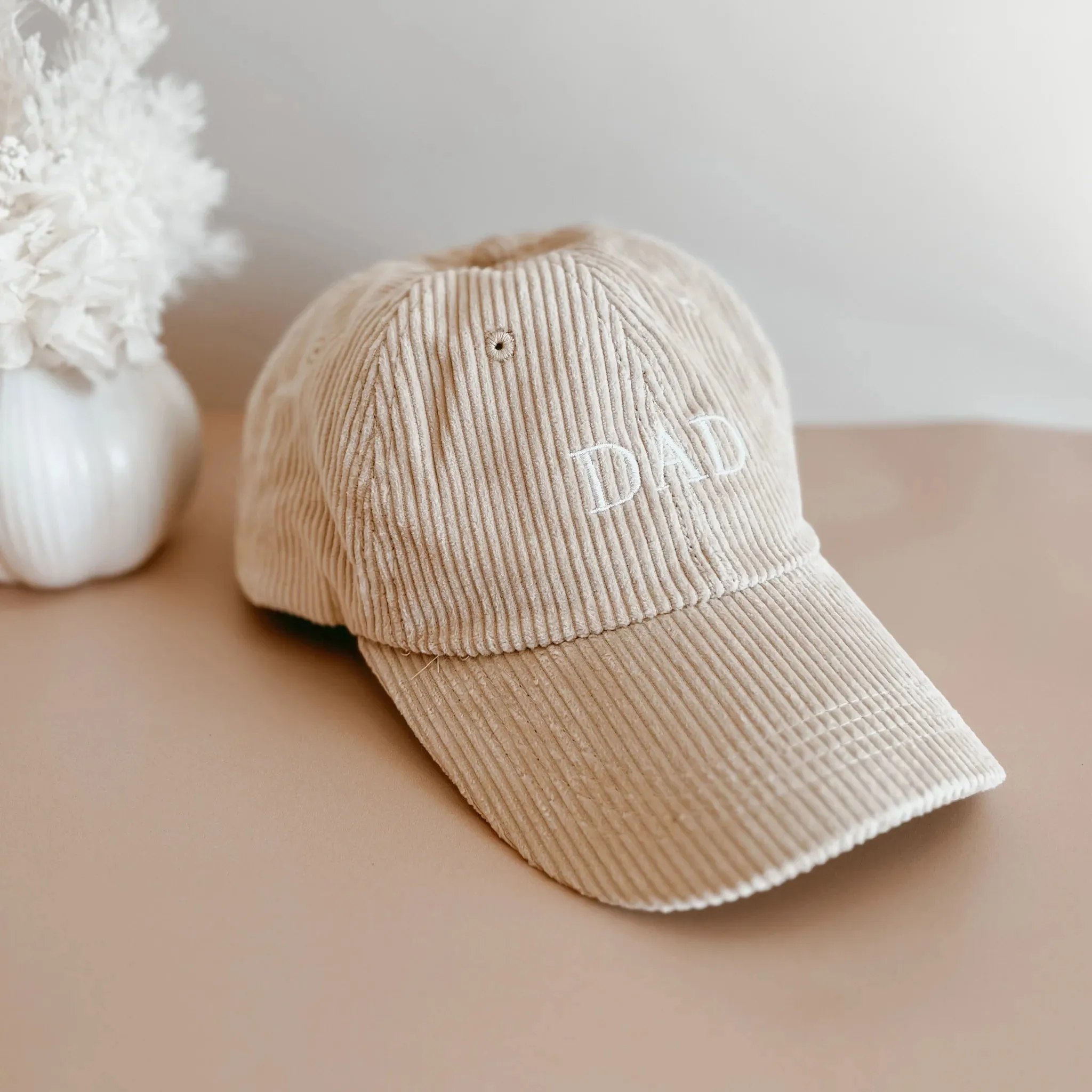 'Dad' Corduroy Curve Brim Hat