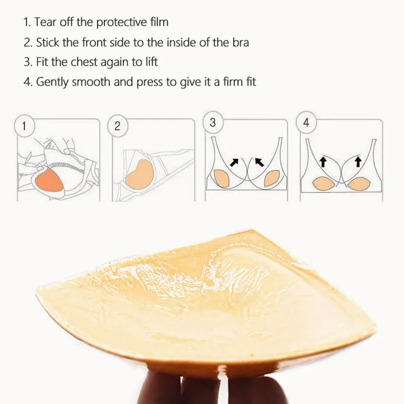 Double Sided Adhesive Sticky Bra Inserts Push Up Thick Sponge Breast