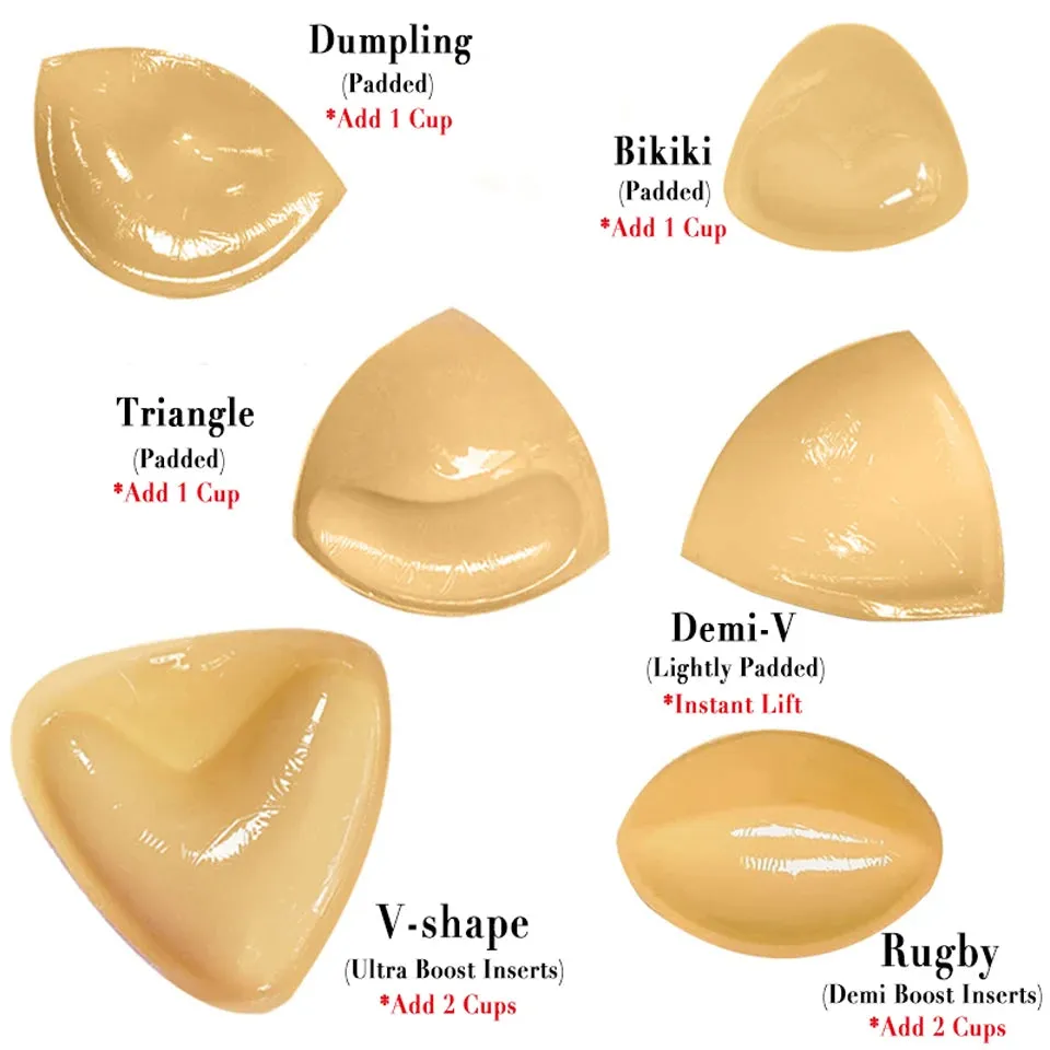 Double Sided Adhesive Sticky Bra Inserts Push Up Thick Sponge Breast