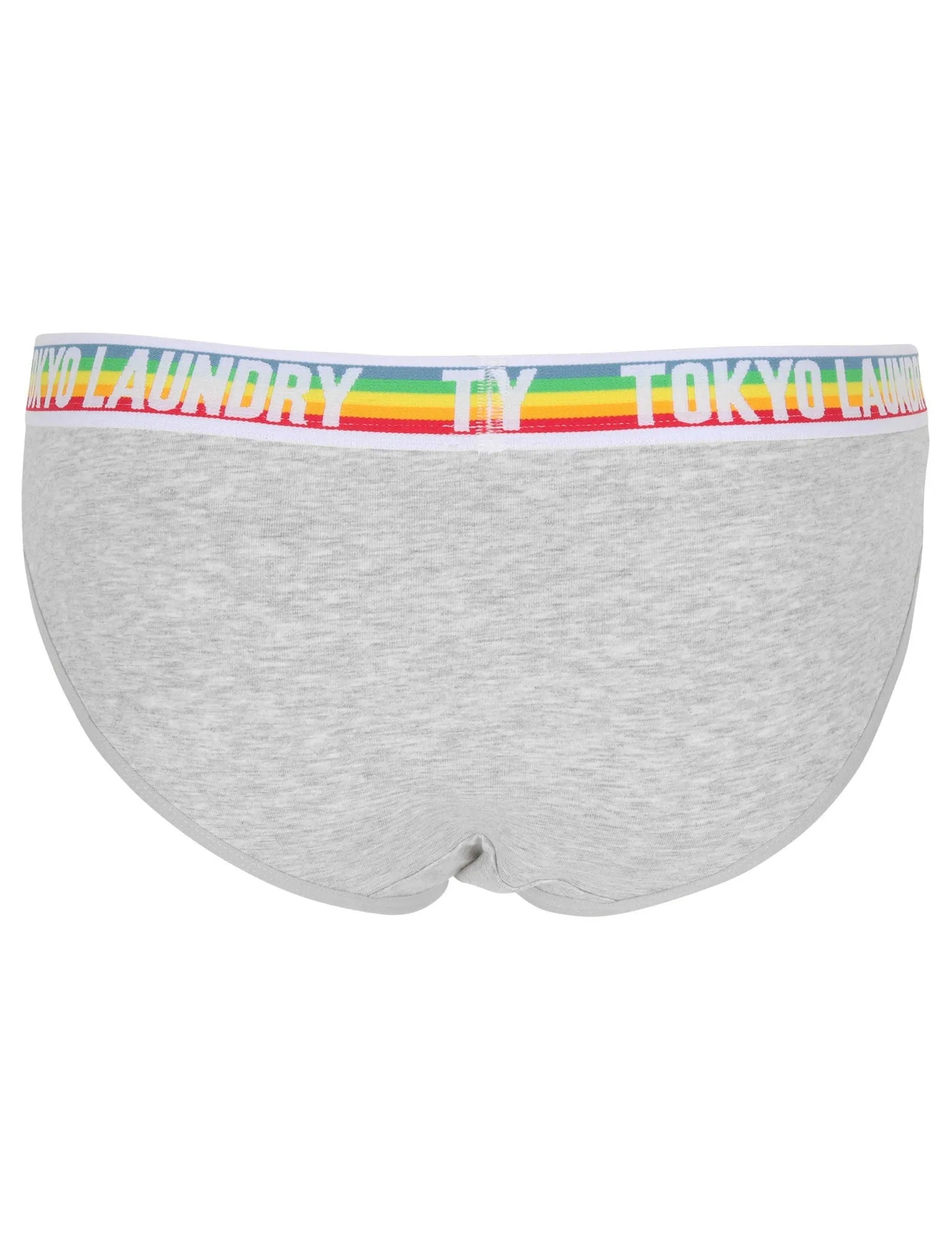 Eyelyn (3 Pack) Assorted Briefs In Silver Lake Blue / Tomato / Grey Marl - Tokyo Laundry
