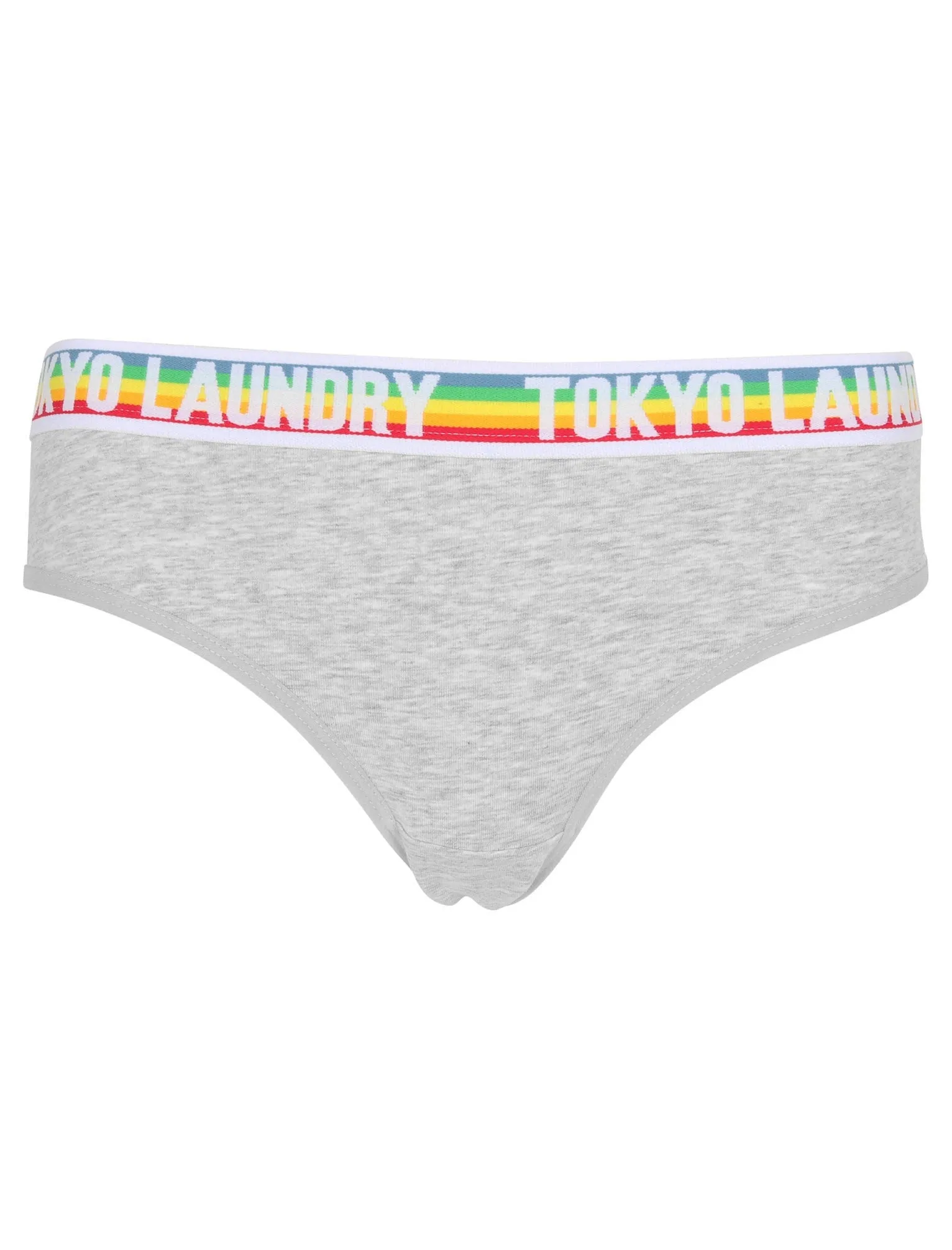 Eyelyn (3 Pack) Assorted Briefs In Silver Lake Blue / Tomato / Grey Marl - Tokyo Laundry