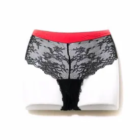 F&F - Branded Panty - Bridal Panty - Black & Red Net Panty